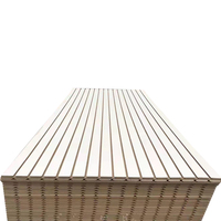 Panel MDF Aluminium Beralur dan Berlubang untuk Dinding Slatwall Dekoratif, Cocok untuk Pajangan Toko