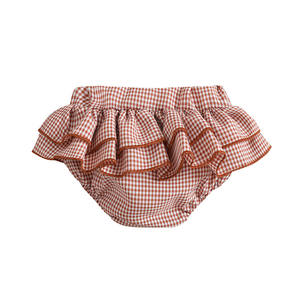 Logo personnalisé RTS vêtements pour nouveau-né, <span class=keywords><strong>culotte</strong></span> en coton à carreaux PP, bas à volants pour bébé garçon et fille - Product Image 3