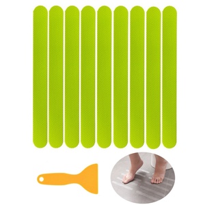 24pcs Green Self Adhesive <b>Stickers</b> with Premium Scraper Bathtub Safety Anti Slip Shower Nonslip <b>Stickers</b> Strips for Bathroom - Product Image 1