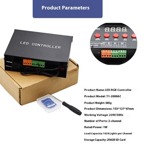 8-Channel for Bluetooth <strong>Controller</strong> for Full-Color Programmable Light <strong>Strip</strong> T81000AC Exposed Metal Colorful Lights Remote Control - Product Image 6