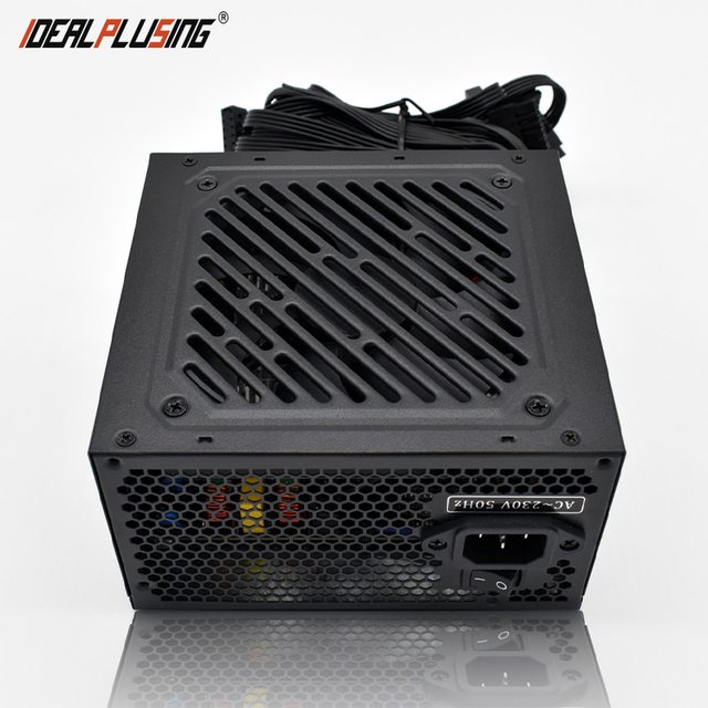IDEALPLUSING PC Power Supplies 800W True Rating 700W APFC Medal PSU Desktop Case Gaming Power Supply