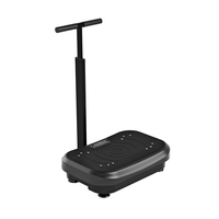 Plataforma Vibratoria con Asa Extraíble, 200W, 1-99 Velocidades, Máquina de Vibración Electromagnética Vertical, Acero ABS, Gimnasio en Casa
