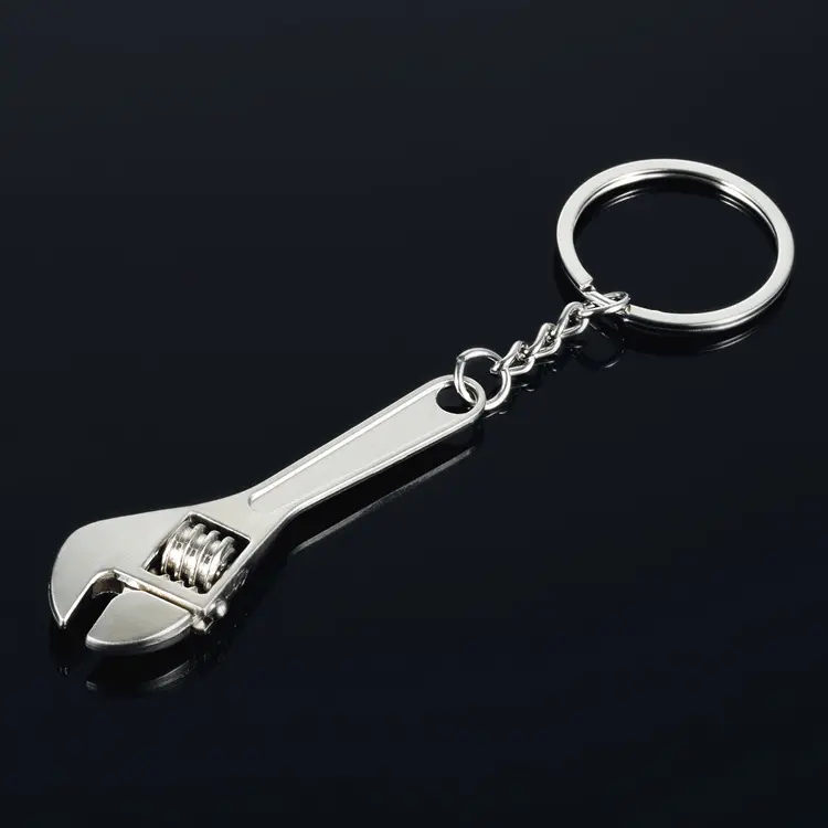 최신 판매 선전용 아연 합금 조정가능한 렌치 금속 열쇠 고리 남자의 차 Keychain 부속품