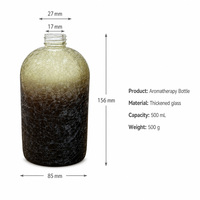 Lot de diffuseurs à bâtonnets de parfum d'ambiance en verre craquelé grande capacité 500 ml pour la maison