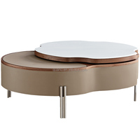 DW1287 Quanu Table basse de salon Table basse de luxe moderne avec compartiment caché et réglable
