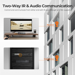 TESmart 100m HDMI KVM 익스텐더 양방향 오디오 RS232 IR 제어 Cat6 이더넷 4K 30Hz 비디오 송수신기 - Product Image 6