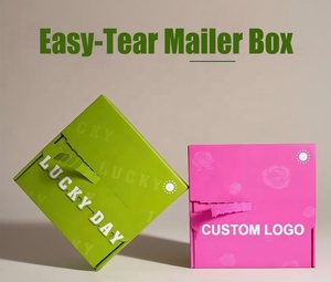 Boîte d'expédition en carton avec lamination mate, bande adhésive à fermeture éclair, bande adhésive à déchirer pour l'envoi postal, boîte à courrier auto-scellante - Product Image 1