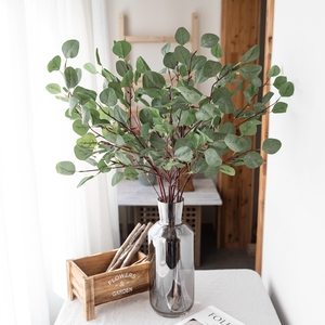 Feuilles d'<span class=keywords><strong>eucalyptus</strong></span> artificielles en soie, 12 v MW26642, plantes décoratives, tige de feuilles de couleur verte et brune - Product Image 2