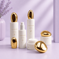 Ensemble de flacons en verre de luxe 40 ml 100 ml avec bouchon nuage, flacon de lotion, flacon de sérum, pot de crème 50 g, ensemble d'emballage cosmétique pour soins de la peau