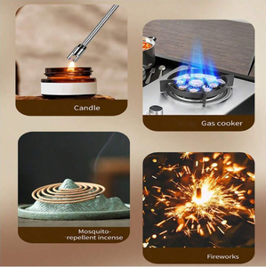 Encendedor de arco giratorio <span class=keywords><strong>360</strong></span>, recargable por USB, a prueba de viento, sin llama, con pantalla LED, interruptor de seguridad - Product Image 6