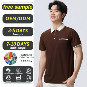 เสื้อกอล์ฟแขนสั้นผู้ชาย โพลีเอสเตอร์ แห้งเร็ว ระบายอากาศดี ซับเหงื่อ คุณภาพสูง รับสั่งทำพิเศษ ลดราคา - Product Image 1