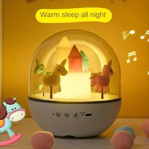 Carrousel boîte à musique veilleuse anniversaire Relaxation cadeaux pour enfants femmes petite amie femme maman drôle lampe LED veilleuse - Product Image 5