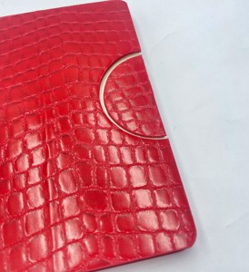 Carnet de notes en cuir crocodile rouge A5-<span class=keywords><strong>Journal</strong></span> de voyage et de bureau de luxe, cadeau pour homme/femme, papier 120GSM, design artisanal - Product Image 2