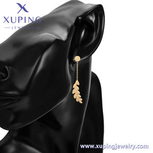 98324 <span class=keywords><strong>XUPING</strong></span> joyería fabricantes de joyería moda 14K chapado en oro joyería pendientes Acero inoxidable mujer joyería - Product Image 6