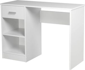1 Drawer Wooden Bedroom Computer Work Table Office <strong>Desk</strong> Dressing Jewellery <strong>Unit</strong> (White) - Product Image 5