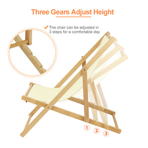 Chaise de <span class=keywords><strong>plage</strong></span> en <span class=keywords><strong>bois</strong></span> pliable réglable, chaise de <span class=keywords><strong>plage</strong></span> en toile, <span class=keywords><strong>Camping</strong></span>, barbecue, pêche, Logo personnalisé - Product Image 2