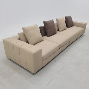 Uzay <span class=keywords><strong>3</strong></span> kişilik küçük konfor kanepe <span class=keywords><strong>Set</strong></span> mobilya Modern Minimalist İtalyan lüks kesit kanepe kumaş deri oturma odası kanepe - Product Image 2