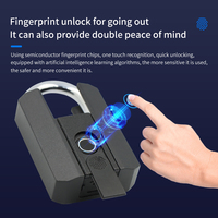 TTLOCK-Cadenas intelligent à empreinte digitale, serrure étanche pour dortoir, antivol, recharge électronique sans clé