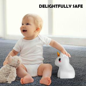 Jouets lumineux en silicone pour bébé, lampes de nuit pour enfants, lampes de chevet <span class=keywords><strong>licorne</strong></span> pour la chambre à coucher, lampe décorative pour enfants - Product Image 2