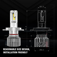 Ampoules LED de voiture LANSEKO de haute qualité X12S H4 H7 H13 9005 avec puces 5540 55W 10000LM pour phares de voiture