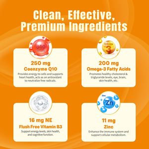 Suplemento multivitamínico <span class=keywords><strong>CQ10</strong></span> Energy Booster con Ginseng para cápsulas antioxidantes y del sistema inmunológico <span class=keywords><strong>CQ10</strong></span> - Product Image 5