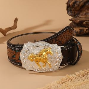 <span class=keywords><strong>Ceinture</strong></span> en <span class=keywords><strong>cuir</strong></span> personnalisée pour <span class=keywords><strong>homme</strong></span> avec boucle en alliage rétro de style ethnique vintage, longueur 105-125 cm, vente en gros d'usine - Product Image 3