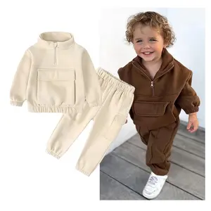 Trend 2 3 4 5 6 Years Old Thick Girl Tracksuits Boys Toddler Clothing Casual Baby Winter Clothes Wholesale Children Clothes Sets