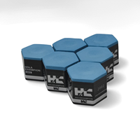 Craie de billard hexagonale bleue en alliage d'aluminium Hola Champion, directement de l'usine, pour accessoires de billard, snooker et pool - Compétition et entraînement