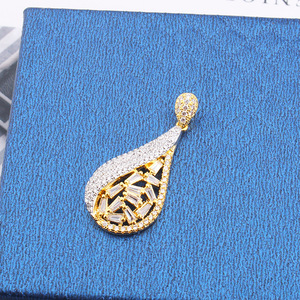 Boucles d'oreilles tendance plaquées or rose, coquille d'ormeau bleue, forme goutte d'eau, cristal en zircon cubique, luxe pour femmes, haute qualité - Product Image 6