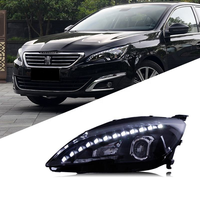 Phares LED modifiés pour Peugeot 408 2014-2018, phares LED DRL, clignotants, feux de route 12V
