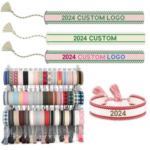 Bracelet d'<span class=keywords><strong>amitié</strong></span> personnalisé avec <span class=keywords><strong>texte</strong></span>/logo brodé à la main pour mariage bijoux de vacances - Product Image 3