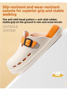 Nuevas <span class=keywords><strong>sandalias</strong></span> de verano estilo <span class=keywords><strong>Crocs</strong></span> de punta cerrada para <span class=keywords><strong>mujer</strong></span> y hombre, con suela gruesa, cómodas, antideslizantes, impermeables para interior y exterior, con plataforma. - Product Image 5