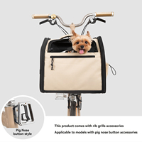 Panier de vélo professionnel pour animaux de compagnie, en tissu Oxford de haute qualité, support de guidon avec fixation sécurisée par velcro pour petits chiots et chats