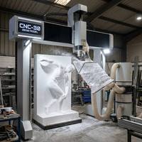 Router CNC Profesional 2030 de 4 Ejes RichAuto, Máquina de Tallado de Espuma, Gran Escala, para Fabricación de Moldes 3D de EPS y Esculturas de Poliestireno