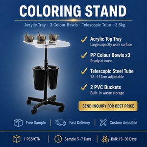 Carrello <span class=keywords><strong>per</strong></span> Tintura Capelli OEM ODM Personalizzabile con Piano in Acrilico Regolabile in Altezza e Secchielli <span class=keywords><strong>per</strong></span> <span class=keywords><strong>Salone</strong></span> - Product Image 5