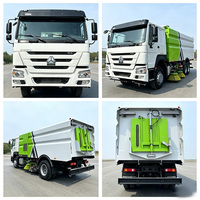 Camion balayeuse routière multifonctionnel SINOTRUK HOWO 4*2 avec fonction de lavage à haute pression par aspiration