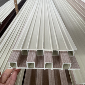 Panneau mural intérieur en PVC Revêtement cannelé en bois composite Panneau de revêtement cannelé en plastique Panneau <span class=keywords><strong>Mentel</strong></span> - Product Image 5