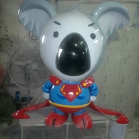 Vente en Gros Belle Résine Animal Sculpture Dessin Animé Résine Snoopy Sculpture Fibre De Verre Chien Statue