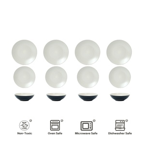 Promotion de septembre : Assiettes et bols en céramique pratiques au design unique, bol à nouilles, riz et ramen en céramique, ensemble de vaisselle en grès - Product Image 4