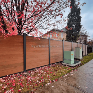 Clôture extérieure en WPC pour la vente directe au Japon, clôture de jardin extérieure à installation simple, clôture en <span class=keywords><strong>bois</strong></span> artificiel - Product Image 1