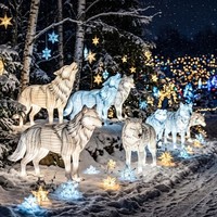 Decoración Interactiva de Faroles para Parques de Atracciones, para Navidad, Uso en Interiores/Exteriores, Espectáculo de Luces para Parques Temáticos