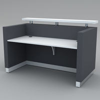 Bureau de réception minimaliste moderne blanc pur pour bureau ou bâtiment pour salon de beauté ou salle de sport