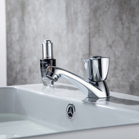 Robinet de lavabo moderne monotrou Robinet d'eau froide en céramique pour salle de bain