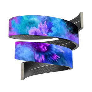 Pantalla LED Flexible Ultrafina para Interiores, Módulo Flexible P1.8 P2 P2.5 P3 P4, Cilindro Curvo, para Uso en Columnas - Product Image 1