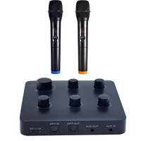 Microphone de karaoké sans fil portable, système de sonorisation pour cinéma maison, ensemble avec port audio optique (Toslink), fête à domicile, KTV, noir, plastique chaud