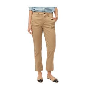 Pantalon Chino en velours côtelé en coton mélangé élégant pour femmes Durable léger avant plat coupe droite mince pour le bureau tenue quotidienne été - Product Image 1