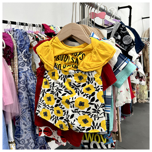 Cổ Bán Buôn Mùa Xuân Mùa Hè Trẻ Em Quần Áo T-Shirts Và Quần Short Phù Hợp Với Bé Tất Cả Các Loại Quần Áo 2Pcs Không Tay Váy Quần Áo Thiết Lập - Product Image 4