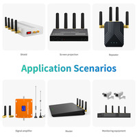 Alta ganancia 3dBi 2,4 GHz 2,4G 5,8G WiFi Antena BLE de doble banda Antena de goma Antena macho WIFI externa