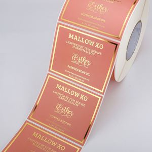 Impression d'étiquettes cosmétiques écologiques durables personnalisées, impression de logo en feuille d'or, autocollants en vinyle imperméables pour les soins de la peau, emballage d'huile corporelle - Product Image 5