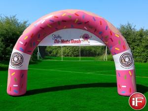 工厂充气户外白色拱门带RGB发光二极管灯活动广告照明彩虹发光拱门 - Product Image 5